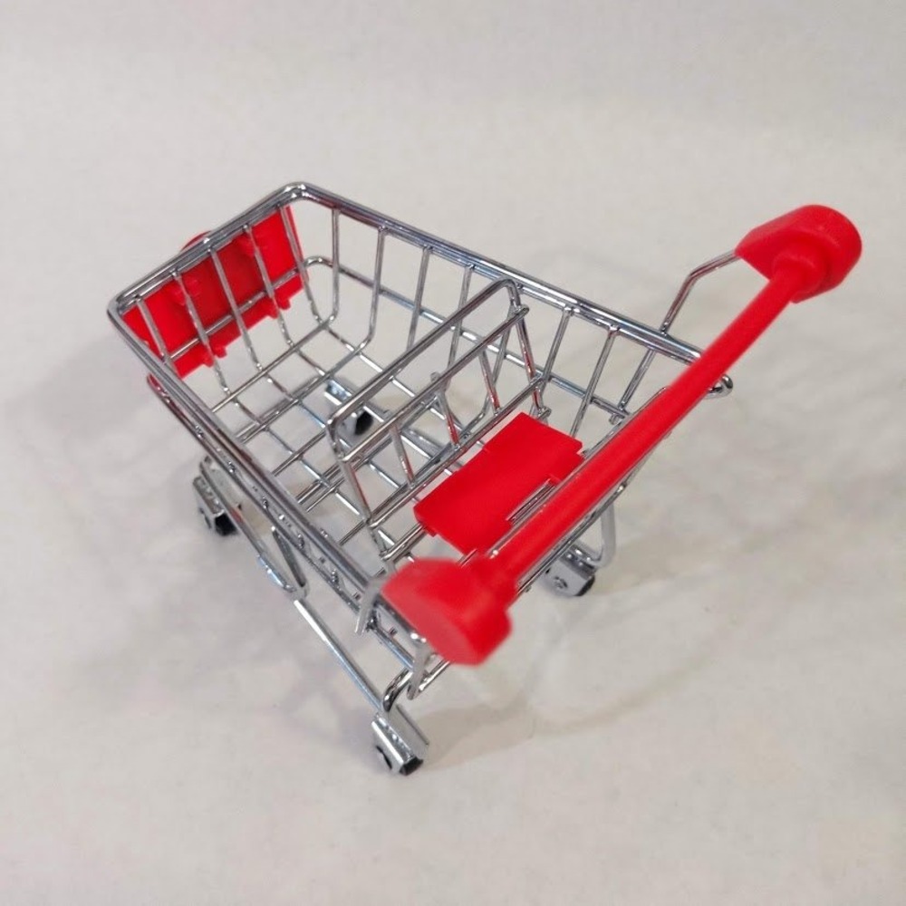 Replica Target Mini Shopping Cart Desk Top Toy Barbie Dolls Size Bulseye Logo - Picture 2 of 11